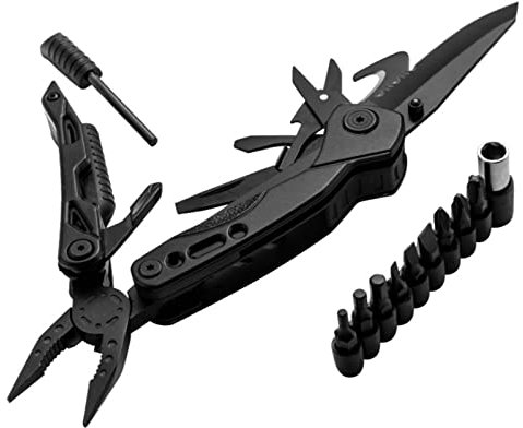 13 En 1 Multitools Avec Sac En Tissu Oxford Couteau Pliant Pince Multifonction Outil En Acier Inoxydable Pour Extérieur,Survie,Camping, Randonnée,Réparation Simple
