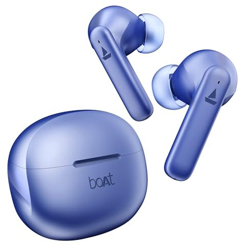 Boat Airdopes 170 TWS in Earbuds with 50H Playtime, Quad Mics ENx™ Tech, Low Latency Mode, 13mm Drivers, ASAP™ Charge, IPX4, IWP™, Touch Controls & BT v5.3(Tranquil Blue)