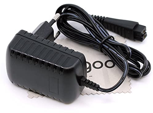 Ladegerät passend für Panasonic ES-RF31 ES-RF41 ES-RT30 ES-RT31 ES-RT33 ES-RT37 ES-RT37S ES-RT40 ES-RT47 ES-RT53 ES-RT77 (Ersetzt RE9-73) Ladekabel Trimmer, Rasierer mit mungoo Displayputztuch