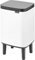 Brabantia - Bo Waste Bin Hi 4L with Soft Close Lid, Removable Inner Bucket, and Transport Grip – Ideal for Bathroom, Bedroom, and Home Office – White
