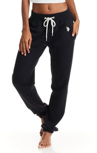 U.S. Polo Assn. Essentials Womens French Terry Joggers with Pockets – Sweatpants for Women
