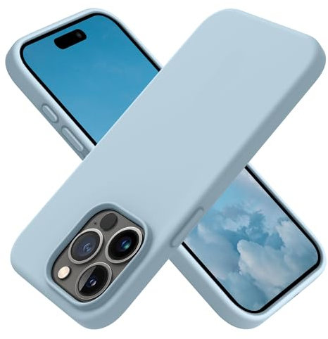 OTOFLY Compatible with iPhone 15 Pro Max Case, Silicone Shockproof Slim Thin Phone Case for iPhone 15 Pro Max (6.7 inch), (Baby Blue)