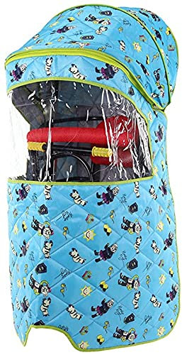 Fahrrad-Kinder-Rücksitze, großes Vordach, Universal-Fahrradsitz, wasserdichte Sonnenschutz-Abdeckung (Farbe: B)