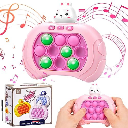 Quick Push Pop Game Fidget Toys Pro für Kinder & Erwachsene, Pop It Elektronisches Spiel, Pop It Spielzeug, Pop Fidget it Quick Push Spiel, Schnelle Puzzle-Spielmaschine, Geschenk für Jungen, Mädchen