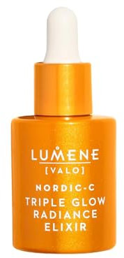LUMENE Nordic-C [VALO] Triple Glow Radiance Elixir | Feuchtigkeitsspendendes und Anti-Aging-Vitamin-C-Serum | Fördert die Ausstrahlung mit Ferulasäure und Antioxidantien | Vegan | 30 ml