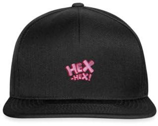 Spreadshirt Bibi Blocksberg Hex Hex Pink Stick Snapback Cap, One Size, Schwarz/Schwarz