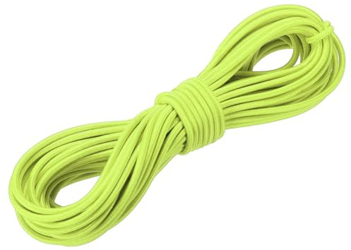 DMiotech 1/8(3mm) 33ft(10m) Elastische Schnur Schmuck Elastische Schnur Fluoreszierendes Gelb Für Armbänder Perlen Schnur Camping Befestigung