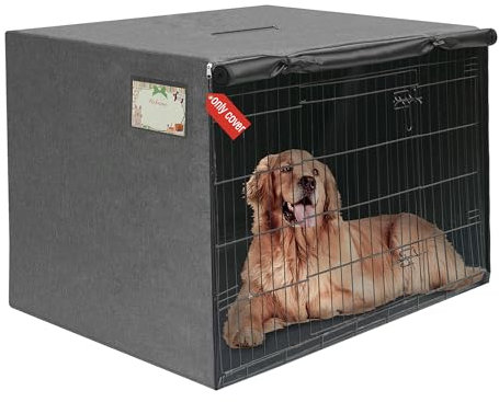 Hundekäfigabdeckung, Hundekaefig Abdeckung, Hundebox Abdeckung, langlebig, Winddicht, Abdeckung für Hundehütten, Hunde-Zubehör, für den Innen- und Außenbereich(Nur Abdeckung,109 * 73 * 76cm(L*B*H))