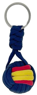 Gemelolandia | Llavero de Borla Azul Marino Bandera de España | Llaveros para todas las ocaciones (Tela)