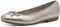 Tamaris Women's Comfort Damen Ballerinas aus Leder mit Schleife Ballet Flat, Light Gold, 6.5 UK