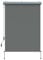 Home Trends® Balkonrollo 140x250 cm – Vertikalmarkise mit Handkurbel aus Aluminium – Sichtschutz, Sonnenschutz & Windschutz für Balkon & Terrasse (Anthrazit)