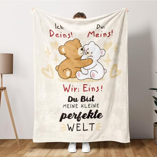 musaecoin Jahrestag Geschenk für Sie ihn, Geschenk für Paar- Kuscheldecke, Ich Liebe Dich Geschenke, Hochzeitstag Geschenk für Frauen Ehefrau