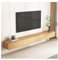 Meuble TV suspendu en bois massif Meuble TV simple pour le salon Fabriqué en bois massif avec une texture claire Espace de rangement adéquat Convient à de nombreuses occasions(Log color,160*20*24cm)