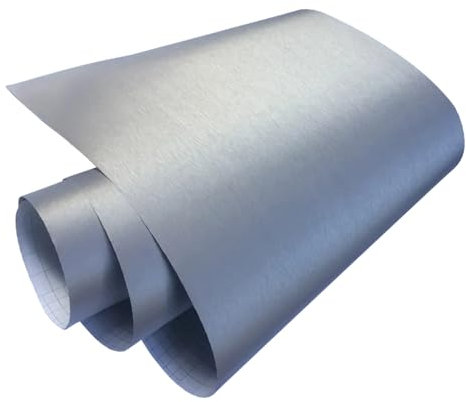 LKXHarleya Matt gebürstete Aluminium-Autofolie, wasserdichte Aluminium-Bürsten-Vinylfolie, Auto-Wrap-Folie, Selbstklebender Autoaufkleber zum Selbermachen für Motorräder