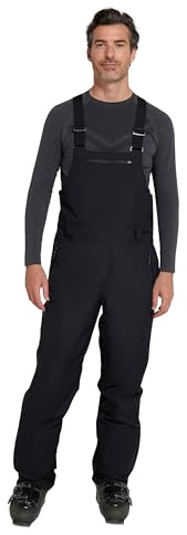 Mountain Warehouse Eris Mens Bib Waterproof Ski Pants - Thermal Tested -20 °C Trousers with Breathable Snow Gaiters & Scuff Guards - Winter Skiing, Sports & Walking