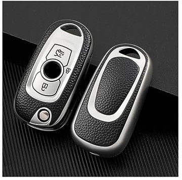 ZZHHJY Schlüsselanhänger-Abdeckung, für Buick Verano Encore Gx Gl6 für Opel für Vauxhall Astra K Corsa E TPU-Leder Auto-Klappschlüssel-Hülle Tasche Schale