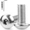 XRXYMQ 100 Pezzi Viti a Testa Bombata M5x16 mm a Testa Tonda Piatta 304 Viti Acciaio Inox Filettatura Completa per Montaggio su Legno Bullone Meccanico Acciaio per Mobili