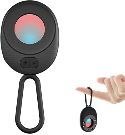 LORESJOY Detector de Camaras y Microfonos Ocultos, Mini Detector Cámara Ocultas, Anti Spy Detector de RF con Visión Infrarroja para Hotel Baño Viaje