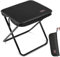 MOONCY Klapphocker Faltbar, 33×26,5×32cm Tragbarer Campinghocker Klappbar, Hält bis zu 120kg, Leichter Angelhocker für Wandern, Angeln und Draussen, Schwarz