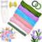 400 Stück Pfeifenreiniger Blumen Set,Pfeifenreiniger Blumenstrauß,Bouquet Pfeifenreiniger Set,Pfeifenputzer zum Basteln,Pfeifenputzer,Pipe Cleaner mit Blumendraht, Schleifenband, Blumen Staubblatt