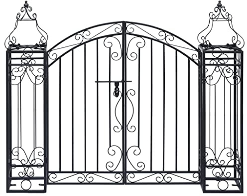 Générique Portillon ornemental de Jardin Fer forgé 122x20,5x100 cm,Vie en extérieur,Structures extérieures,Arches, treillages & pergolas de Jardin,49419