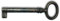 Chiave per Mobili Ottone Antico 33718 Metal Style 24x71 mm