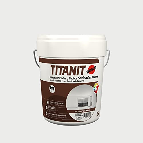Titan – Peinture satinée Titanit Blanc 15 L