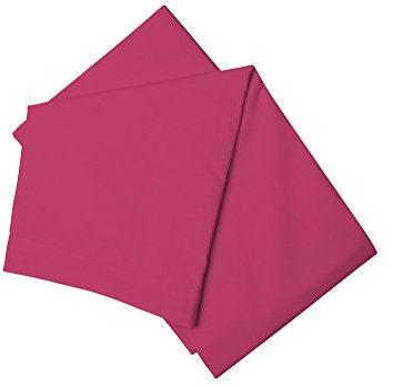 Belledorm Pink Flat Sheet, 200 Thread Count Percale (Double, Fuchsia)