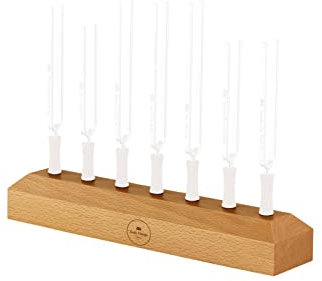 Sonic Energy Stimmgabel Holz Ständer – Halter für sieben Sonic Energy Stimmgabeln – Zur Präsentation und Aufbewahrung (TF-HOLDER-7)