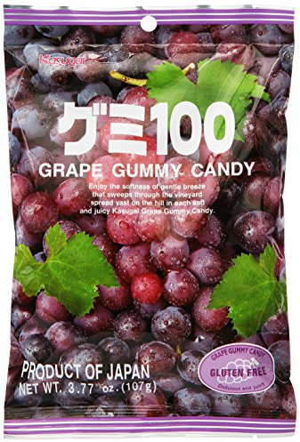 Japanese Fruit Gummy Candy from Kasugai - Grape - 107g