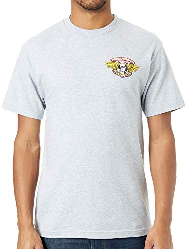 Powell Peralta Winged Ripper T-Shirt, Gray, Medium
