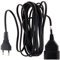 Zenitech - Prolungatore Elettrico 6A HO3VVH2F 2x 0,75mm² - Cavo di Qualità con Sicurezza per Bambini - Presa Senza Terra - Certificato Norme NF - Ideale per Interni - Nero - 5m