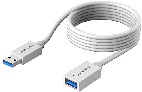 SABRENT USB Verlängerung 3.2x1 Kabel 1.8M, USB A Stecker auf A Buchse, Verlängerungskabel 5Gbps Superschnelle für USB-Stick, Tastatur, Drucker, Scanner, PS4, PS5, USB Hub, externe Festplatte (CB-306W)