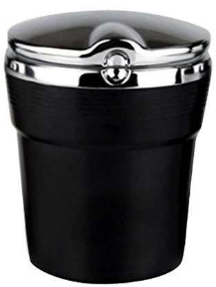 LEORX Auto voiture sans fumée de Cigarette cendrier avec lumière LED bleu (noir)