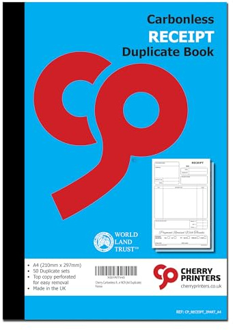 Cherry Quittungsbuch A4, A5, Durchschlag, Durchschlag, Durchschlagskennzeichnung, A4 Durchschlag)