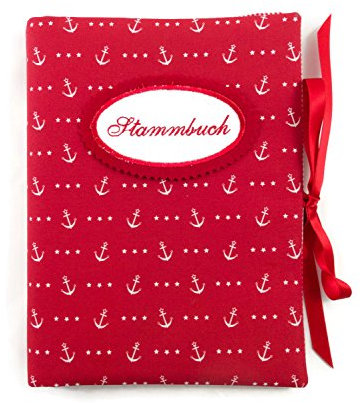 bettina bruder - Sammelmappe DIN A5 - Stammbuch Anker rot weiß - Vichykaro