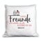 Herz & Heim® Kissen mit Spruch - Verrückte Freunde - mit Gratis Widmung - Geschenke für Gute Freunde