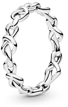 PANDORA Knotted Hearts 925 Sterling Silver Ring, Size: EUR-48, US-4.5-198018-48