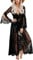 Bsubseach Black Lace Beach Cover Ups for Women See Through Bikini Kimono Swimsuit Cover Up Swimwear