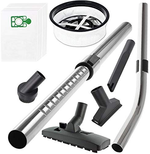 Spares2go Telescopic Bent End Rod Handle + Mini Tool Kit + 10 Dust Bags + Filter for Numatic Henry Vacuum Cleaner