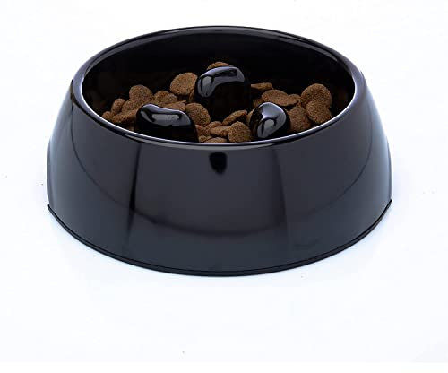 DDOXX Antischlingnapf Hunde - Rutschfester und Spülmaschinentauglicher Antischlabbernapf Hund - 140 ml (Schwarz)
