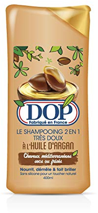 DOP Shampoo, sehr weich, 2 in 1, mit Arganöl, meditierend, trocken, Frisés 400 ml