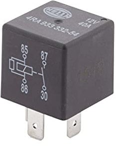 HELLA Relè, Corrente di lavoro - 12V - 4a... poli - Schema elettrico: S2 - Spina: B - Contatto di chiusura - 4RA 933 332-541