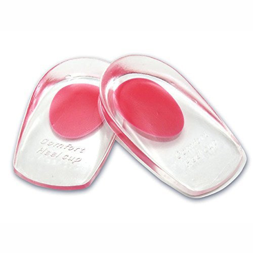 VivoFoot 2 Paar Gel Fersenschalen, Fersensporn Einlagen, Silikon Fersenpolster für Plantarfasziitis, Fersenkissen, Geleinlagen für Männer und Frauen (EU 35-39, 2 Paare)