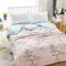 FANSU Tagesdecke 200x220 Bettüberwurf, Mikrofaser Pflaumenblüten-Thema Bettdecke, Doppelbett Einselbetten Gesteppt Bettwäsche Baumwolldecke für Decke Sofa überwurfdecke Bett