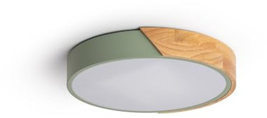 LEDKIA LED Deckenleuchte 18W Rund Holz und Aluminium Ø320 mm CCT Wählbar Se | Wählbare Farbtemperatur (warm; neutral; kalt) | einfache Installation | Ø320 mm | 1600 lm