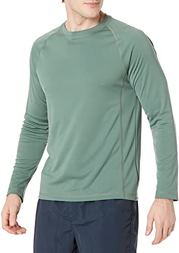 Amazon Essentials T-Shirt de Bain à Séchage Rapide à Manches Longues Homme, Vert, XXL