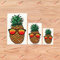 Vinyl-Aufkleber mit Ananas-Sonnenbrille, Strandleben, 3 Stück, reflektierend, 7,6 cm, 10,2 cm, 15,2 cm, für Auto, Boot, Laptop, Tasse, Telefon