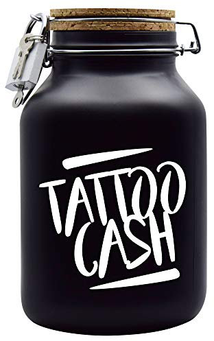 Spardose Tattoo Cash Weiss Geld Geschenk Idee Schwarz XXL