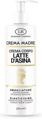 CREMA MADRE, crema corpo al Latte d'Asina specifica per il trattamento Prima&Dopo (previeni e cura) delle smagliature, 250 ml - Wonder Company